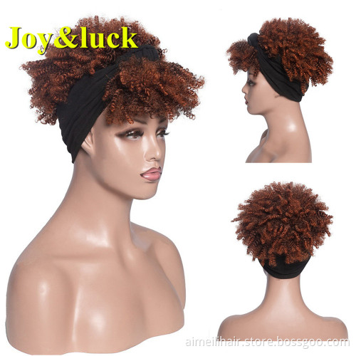 Black Ombre Burgundy Head Band Wig for Women Ladies Scarf Black Hairband Long Natural Straight Headband Wig Synthetic Hair Wigs